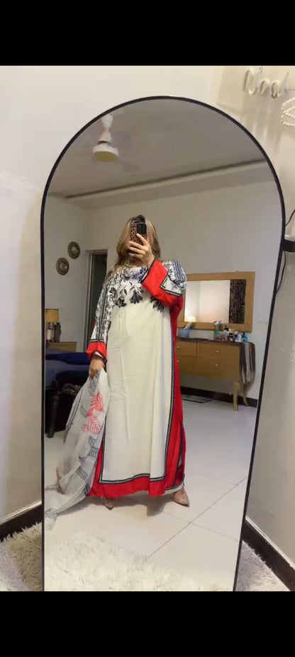 Long Printed Lawn 3/pcs suit