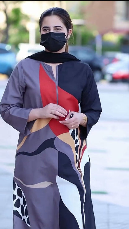 Digital printed Lawn 2/pcs